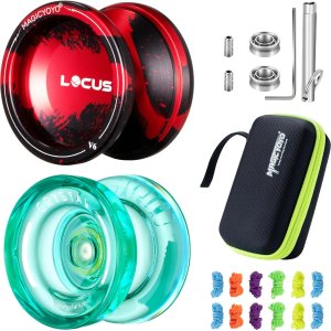 MAGICYOYO Paquete de 2 Yoyo Responsive para niños, Yoyo V6 de metal profesional y Yoyo K2 de cristal, Yoyos profesionales de doble propósito con MAGICYOYO Paquete de 2 Yoyo Responsive para niños, Yoyo V6 de metal profesional y Yoyo K2 de cristal, Yoyos profesionales de doble propósito con