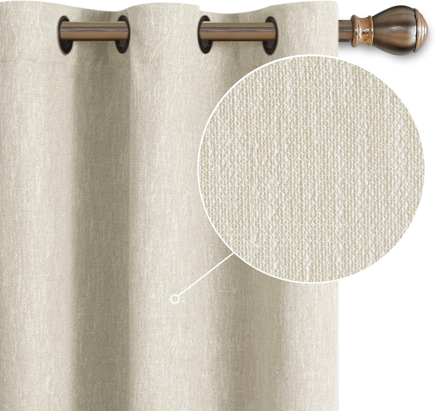 LORDTEX – Cortinas opacas con textura de lino y arpillera