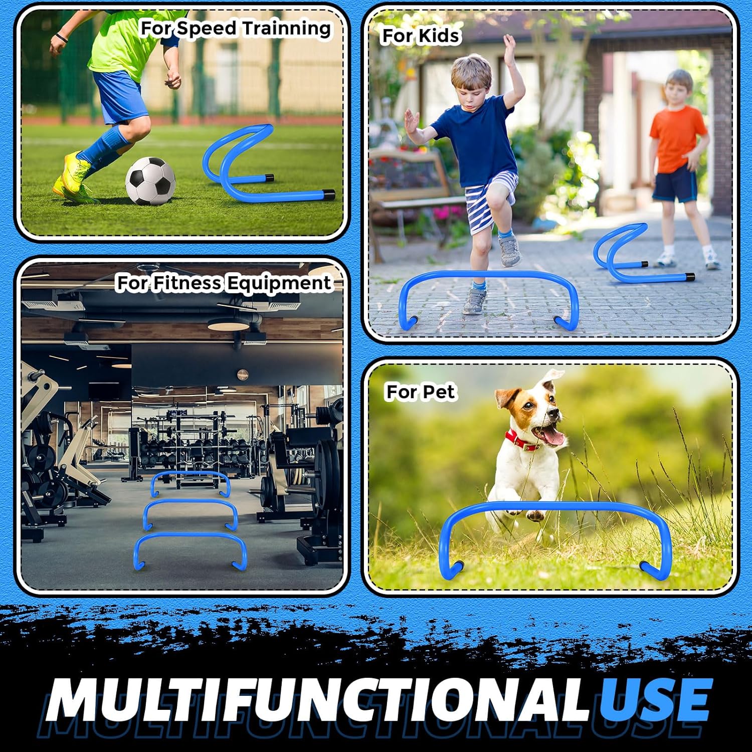 30 obstáculos de velocidad de 6 pulgadas, obstáculos de entrenamiento de agilidad, obstáculos pliométricos de práctica de agilidad para niños,