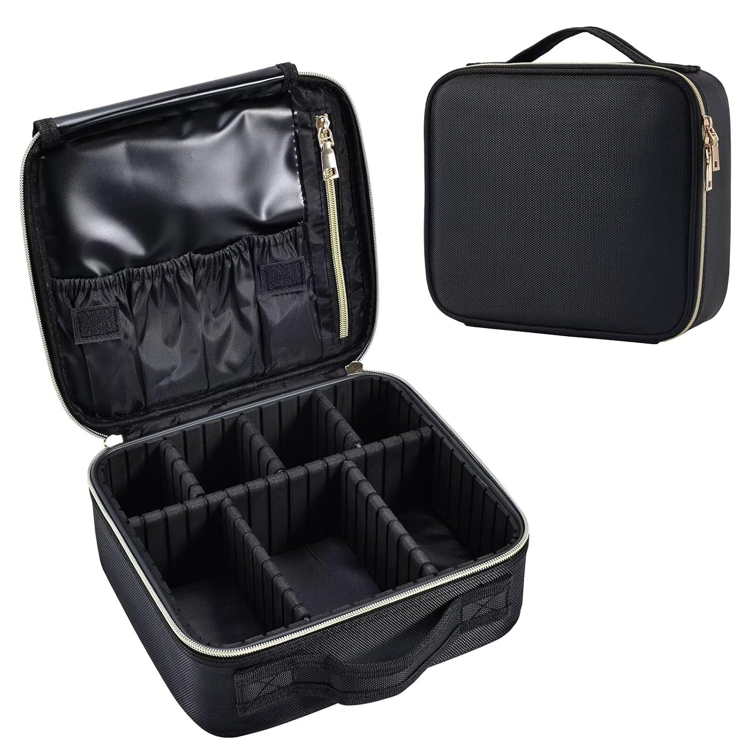 Stagiant Bolsa de maquillaje de viaje, bolsa de maquillaje para mujer, bolsa grande de cuero para cosméticos, bolsa de aseo de viaje para niñas,