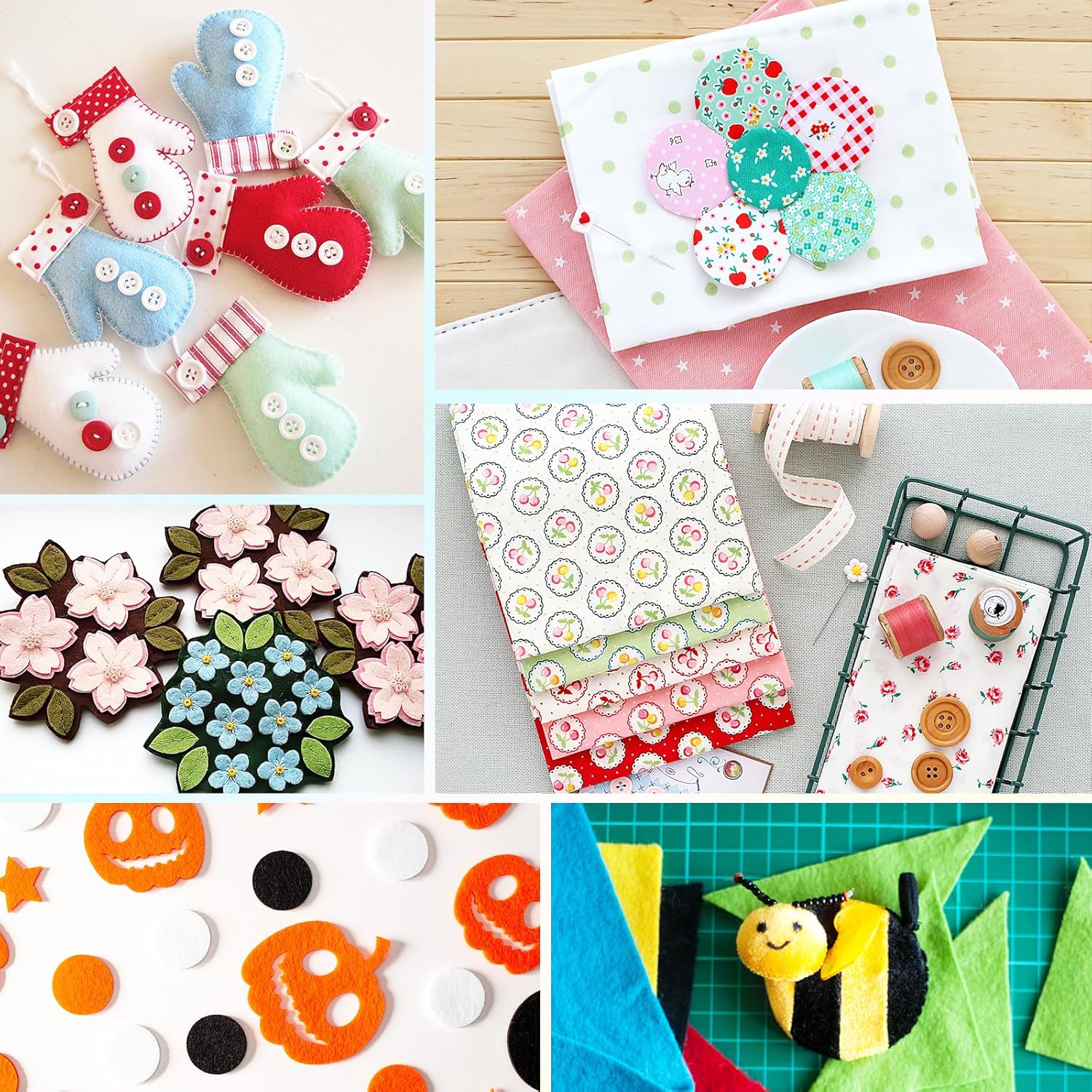 40 hojas de tela de fieltro, colores surtidos, hojas de fieltro no tejidas, para manualidades, manualidades, patchwork, proyectos escolares (5.9 x