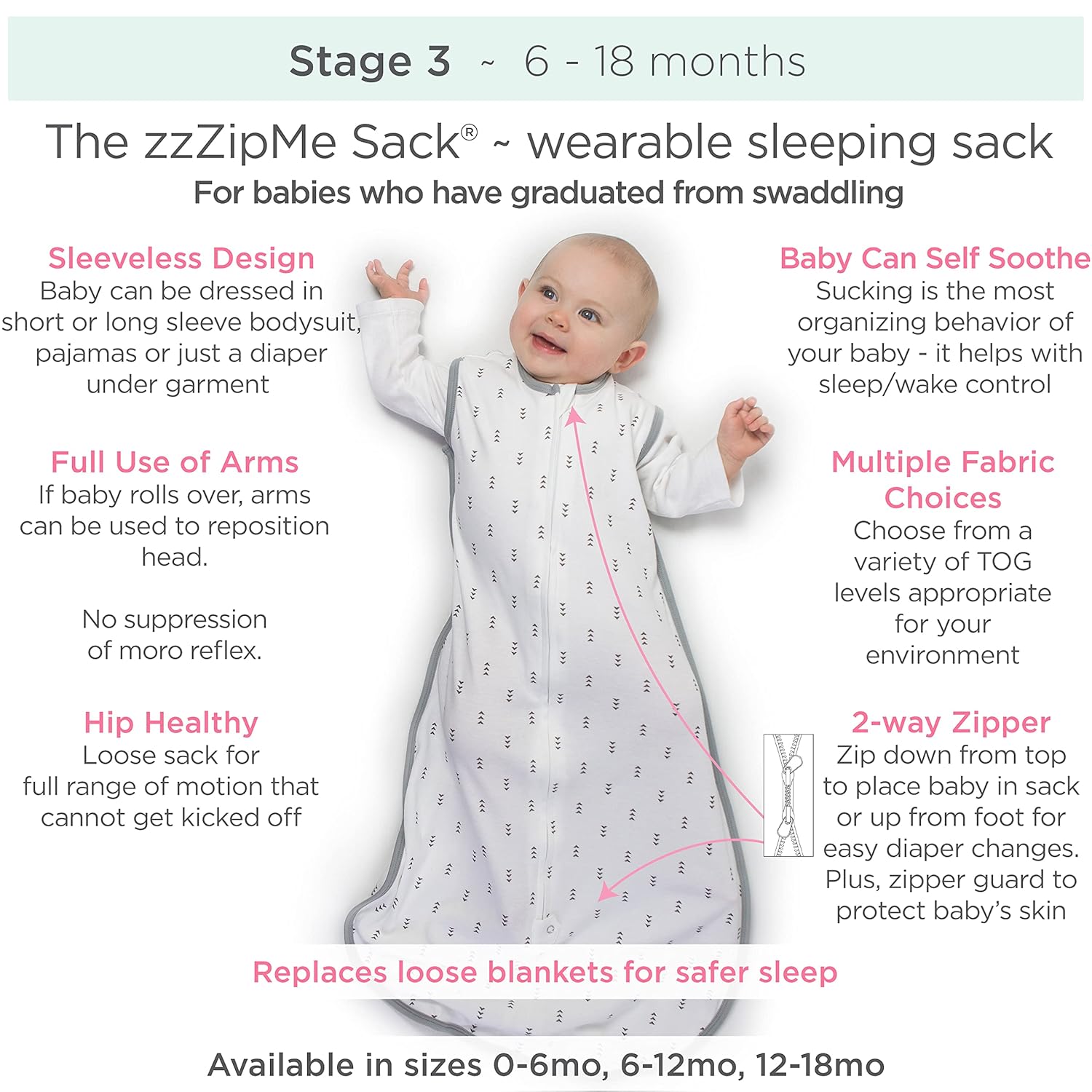 SwaddleDesigns SDM-419Y-S – Saco de dormir de muselina de algodón con zíper de 2 vías, diseño de jirafa mamá y bebé, color amarillo, pequeño 0-6
