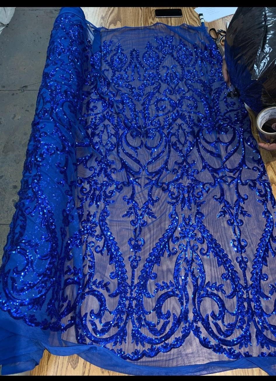 Esmeralda – 10102 – Lentejuelas en tela de encaje de malla