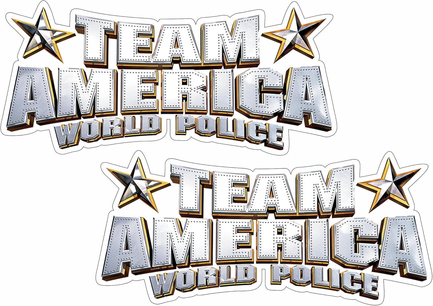 Team America World Police Action Puppetry Art Political Satire Película Cita Marionetas en Copa de Película Coche Camión Taza Botella Casco Laptop