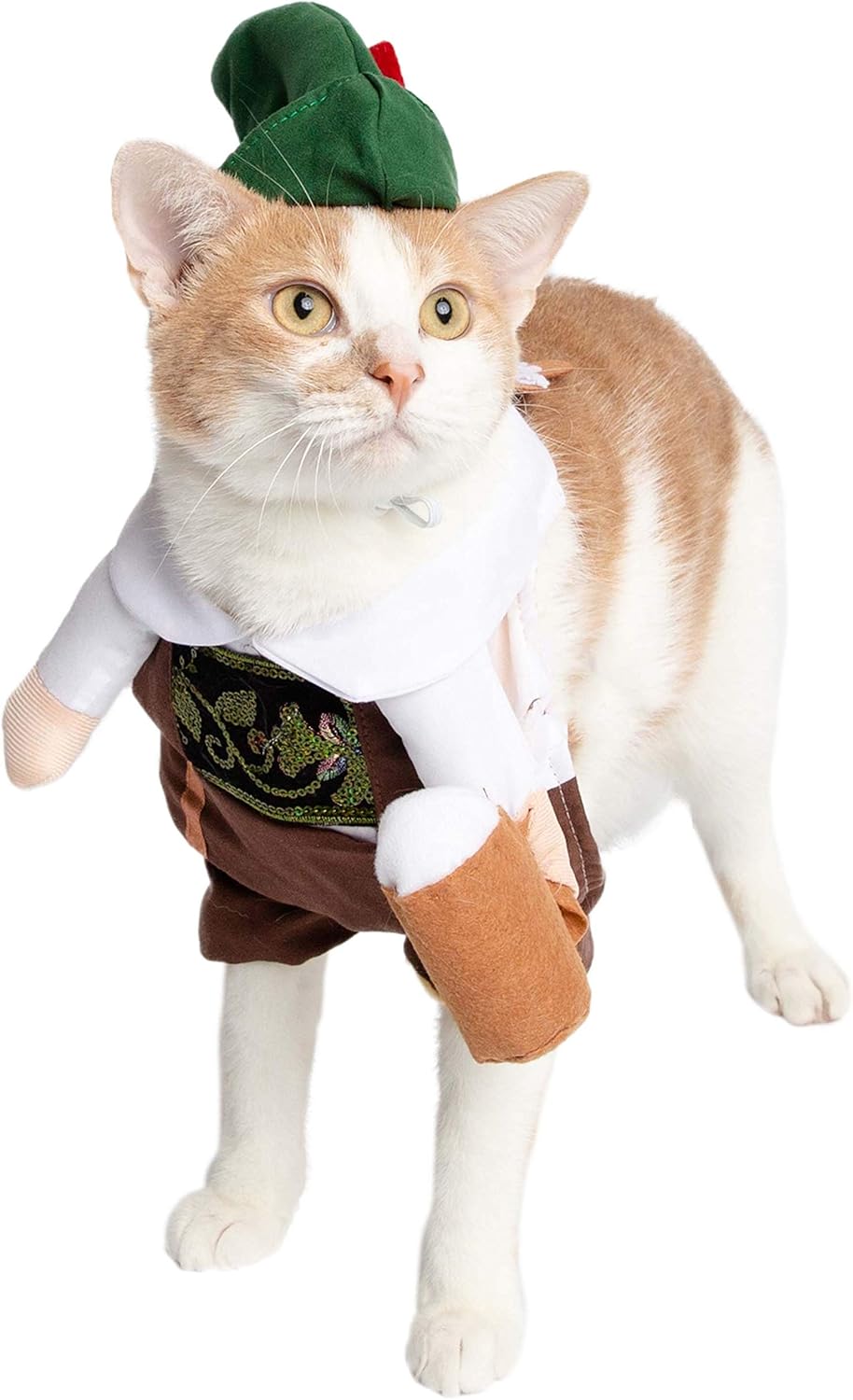 Pet Krewe – Disfraz de perro y gato alemán Oktoberfest, disfraz de perro de Halloween Barktoberfest, perfecto para Halloween, Navidad, fiestas,