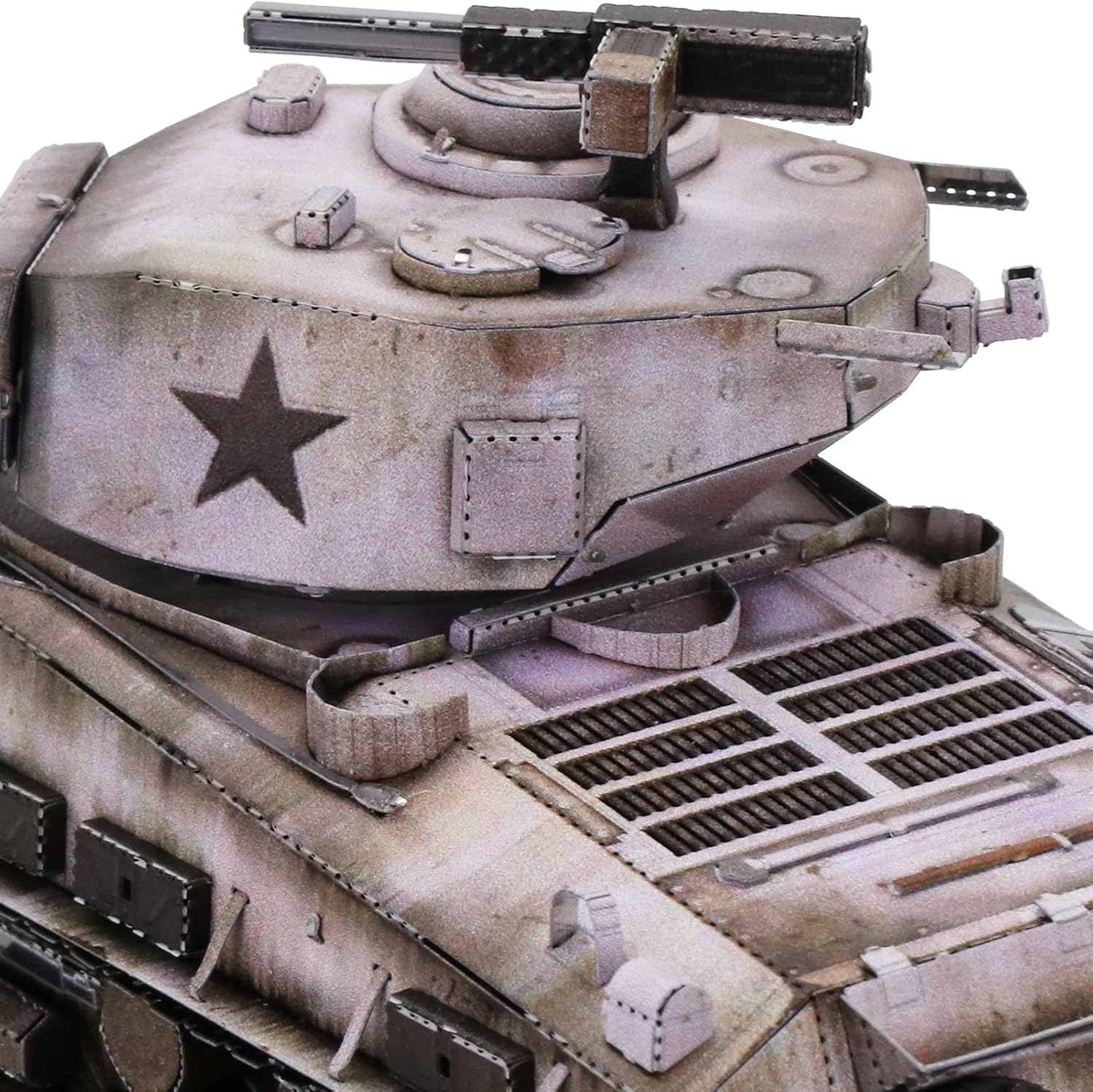 MU Rompecabezas de metal 3D Sherman tanque mediano, 169 piezas de regalo de acero en miniatura para pasatiempos militares, kits de construcción