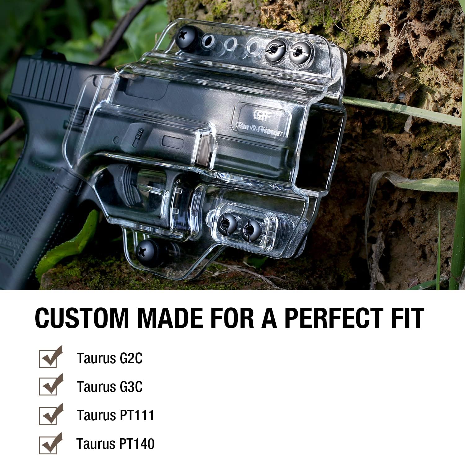 Fundas Taurus G2C, funda de paleta de polímero compatible con Taurus G2CG3C, Taurus Millennium PT111PT140 G2. Funda de transporte abierta para