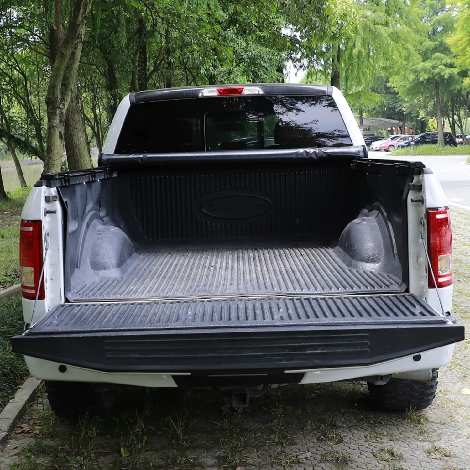 INEXRUD Cubierta enrollable suave para caja de camioneta de 6.8 pies  81.8 pulgadas, compatible con Ford F-250 F-350 1999-2016 Super Duty Vinyl
