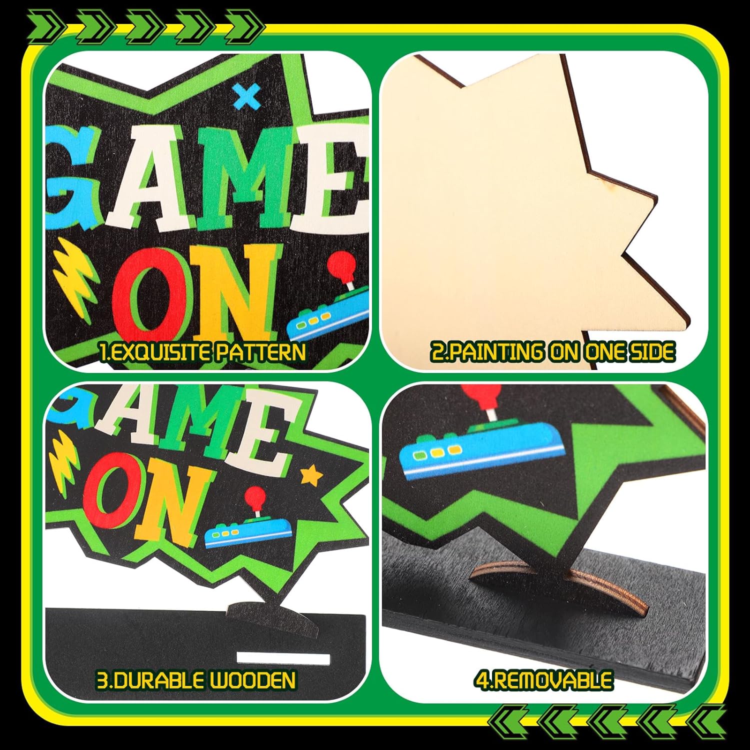 6 centros de mesa de videojuegos para fiestas, decoración de cumpleaños de nivel superior, decoración de escritorio de juegos, juego en la mesa,