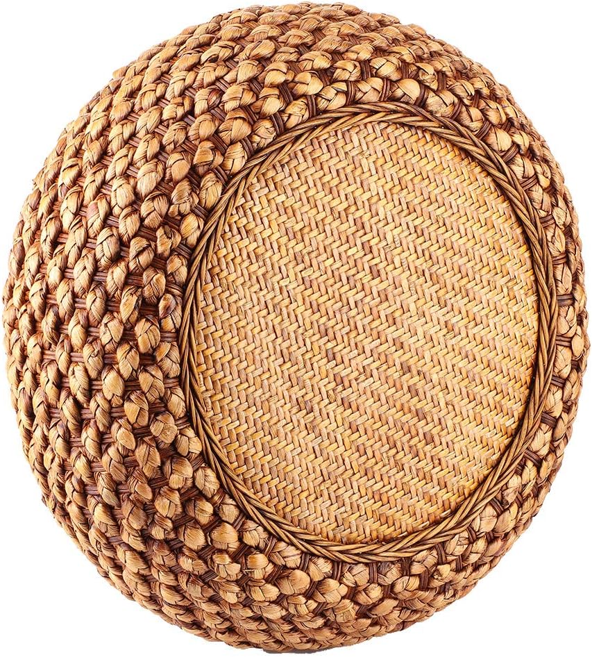 Fydun Household JapaneseStyle Round Floor Seats Cushion for Living Room Balcony Tatami Coffee Color Household JapaneseStyle Round Floor for Family