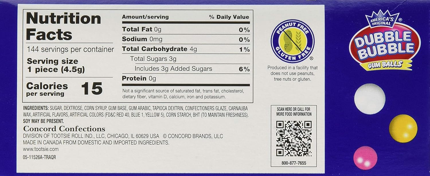 Dubble Bubble Bolas de goma de mascar sabores surtidos 36 Ct PP 25cent