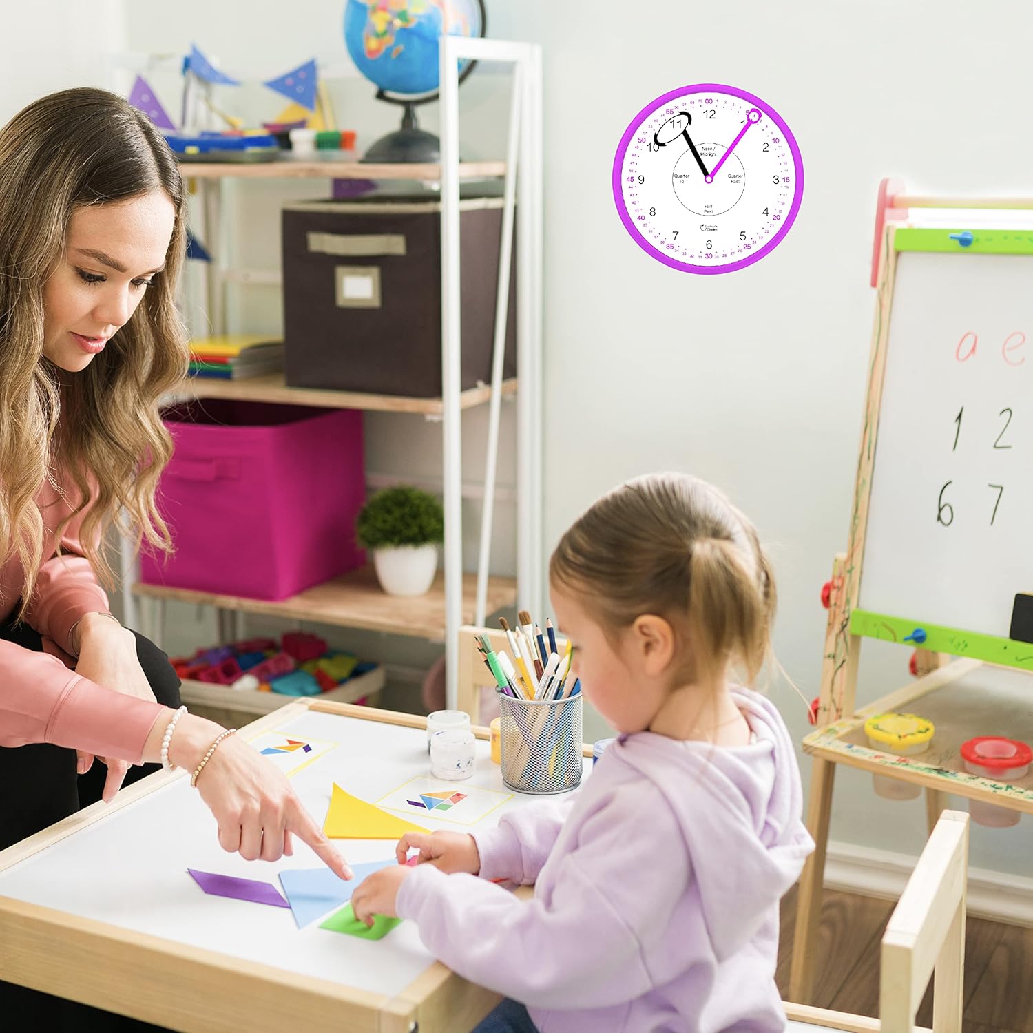 Teacher’s Choice Reloj de pared educativo
