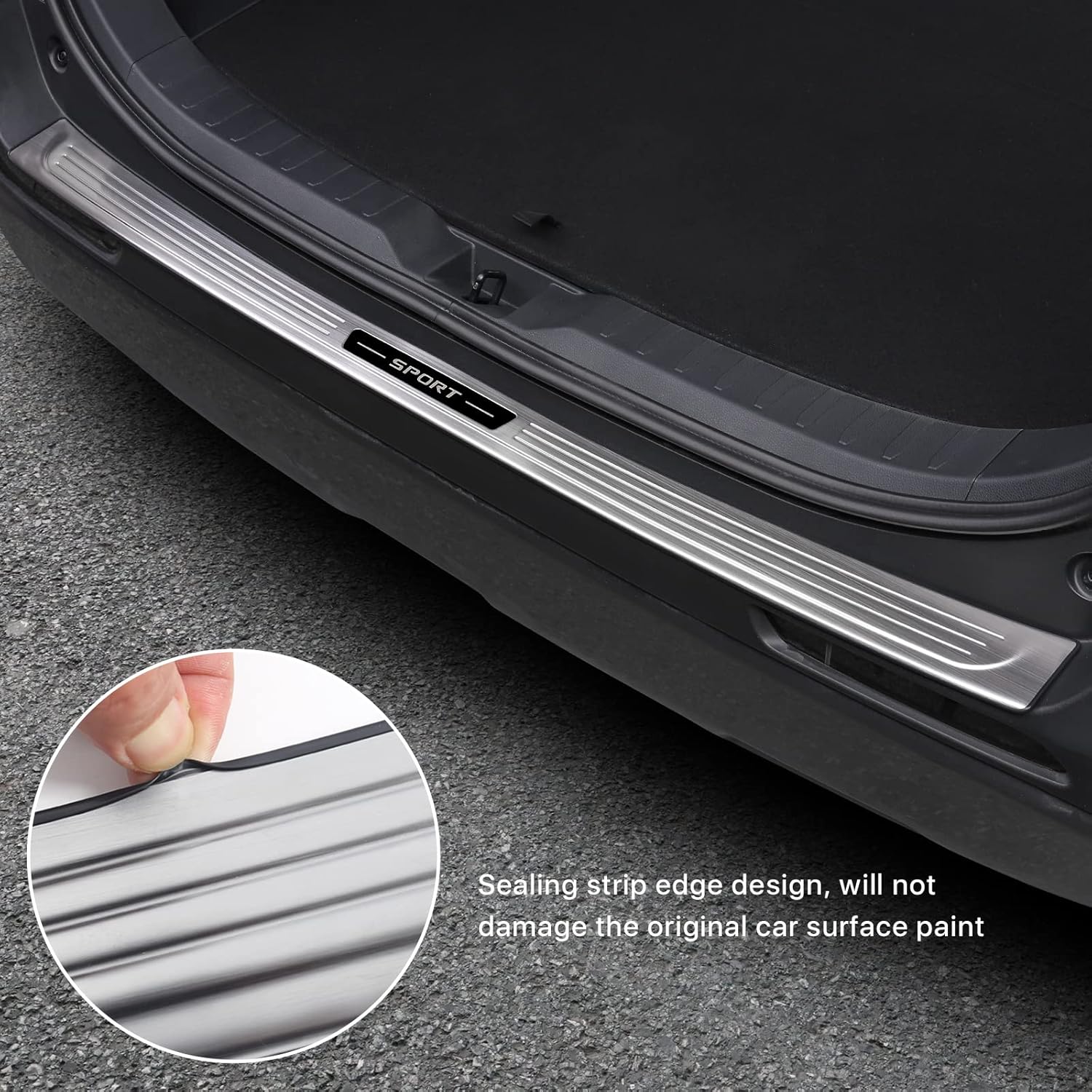 Protector de parachoques trasero para Toyota RAV4 2023 2024, cubierta protectora de umbral de puerta de maletero, protector de placa de acero