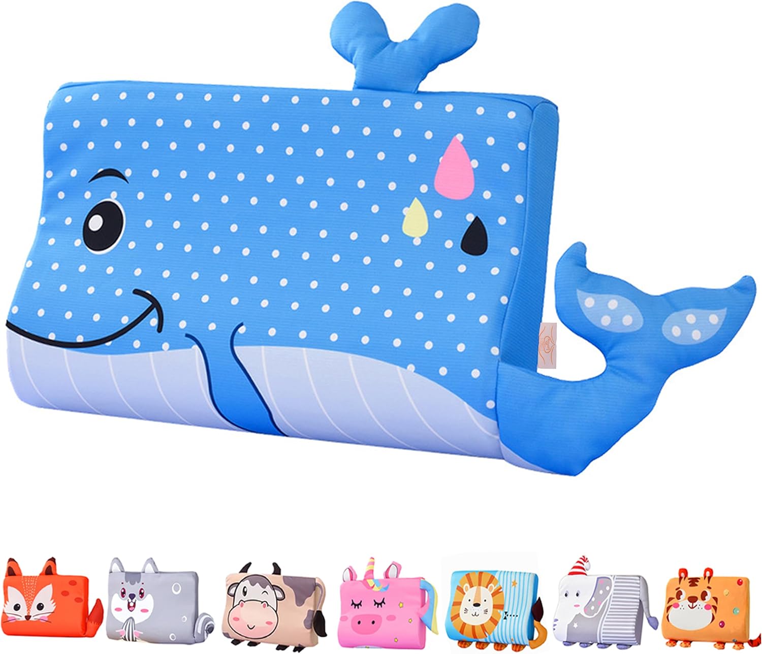LovXtra, Almohada para niños pequeños para dormir. Almohada suave y pequeña de espuma viscoelástica transpirable para cama infantil. Funda de