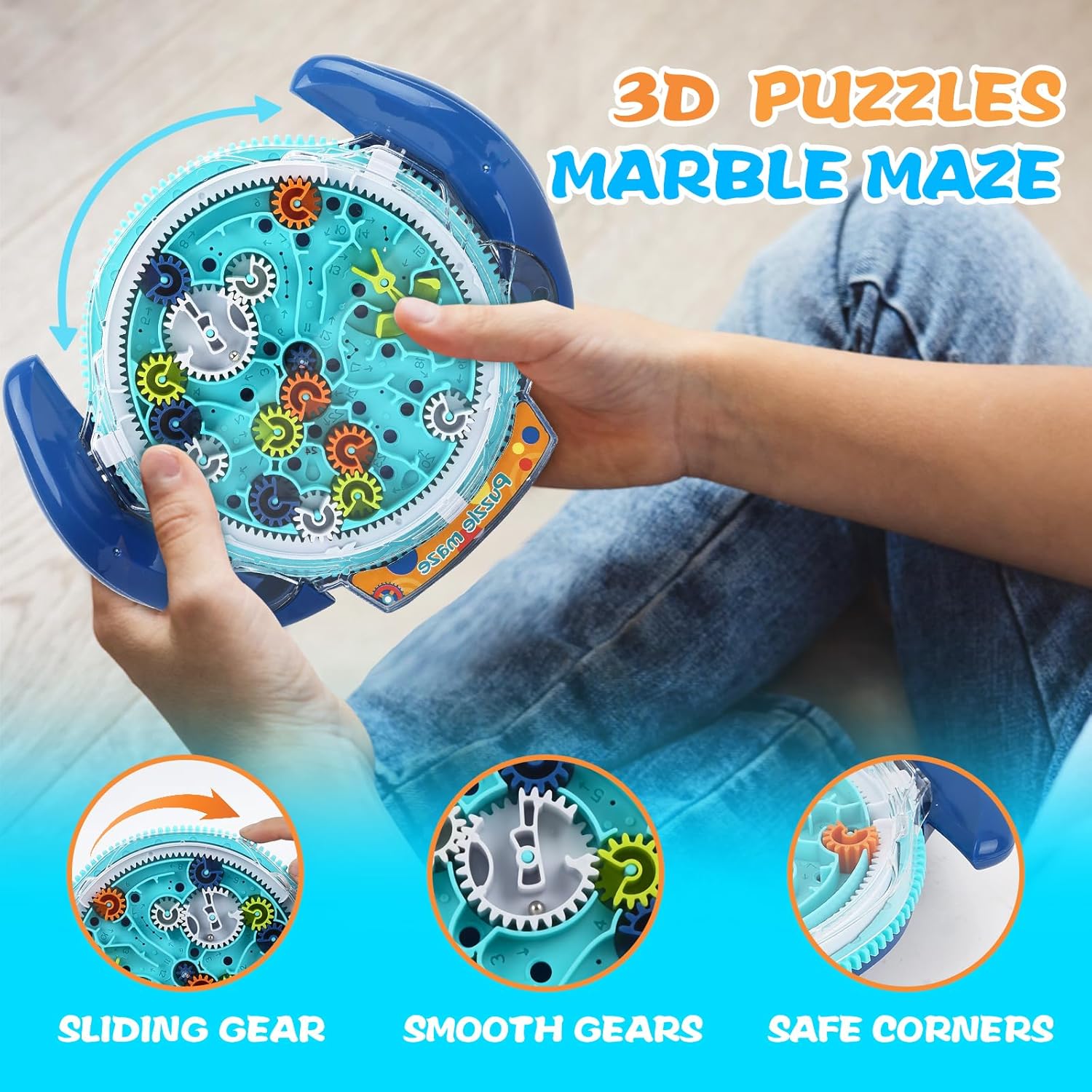 Rompecabezas de la mente para niños de 4 a 8 años juego de laberinto de gravedad 3D, juego de rompecabezas de juguete antiestrés – Juego de mesa de