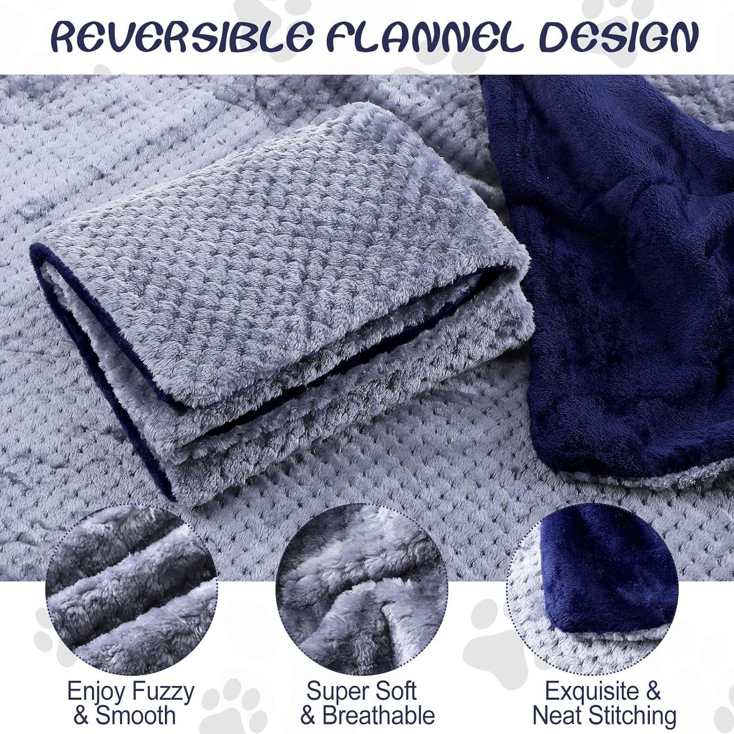 Chumia 2 piezas de manta de franela para mascotas, manta de doble capa para perros pequeños y medianos, mantas suaves para cachorros y gatitos,