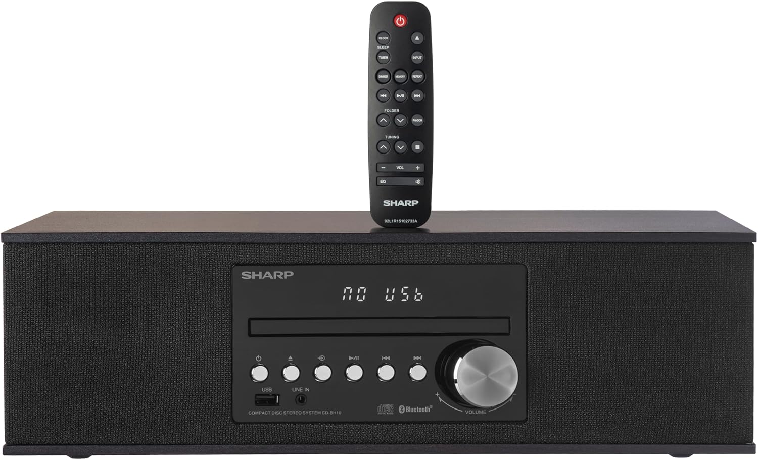 Sharp CD-BH10 – Sistema de altavoces de madera, reproductor de CD y reproductor de CD, estilo vintage, aspecto retro, micro componente, inalámbrico,