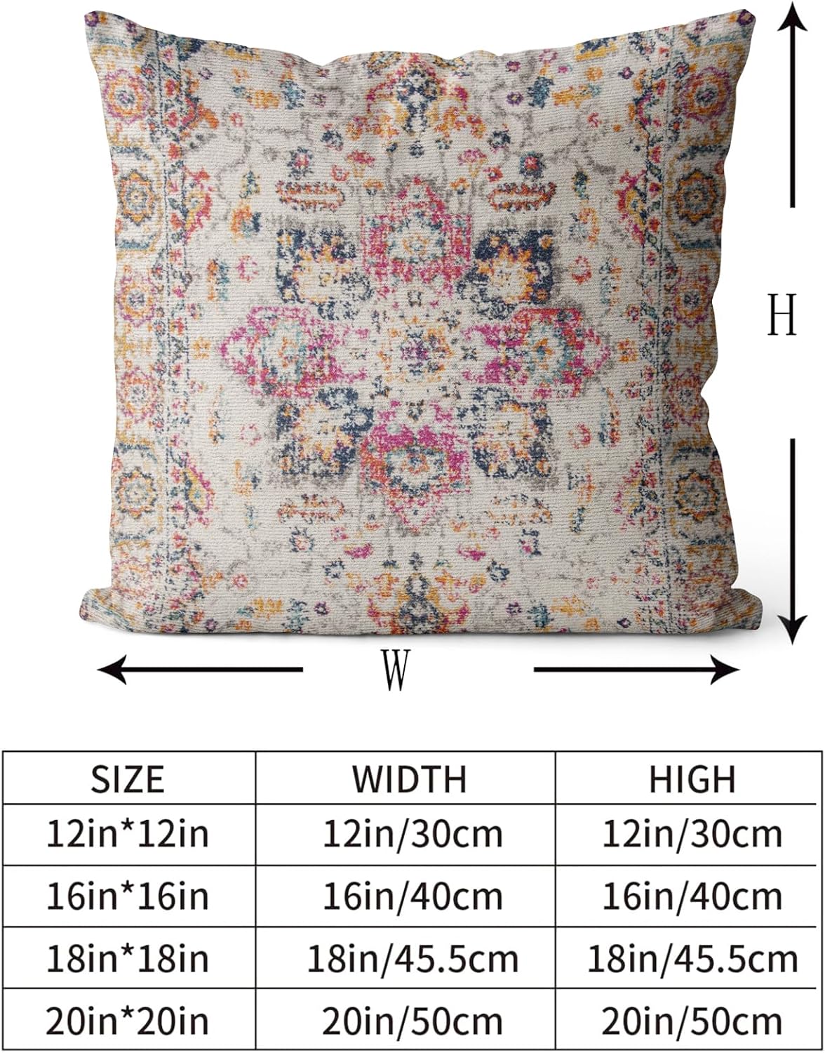 Snycler Juego de 2 fundas de almohada bohemias de 20 x 20 pulgadas, color amarillo quemado terracota óxido de doble cara, decoración suave para el