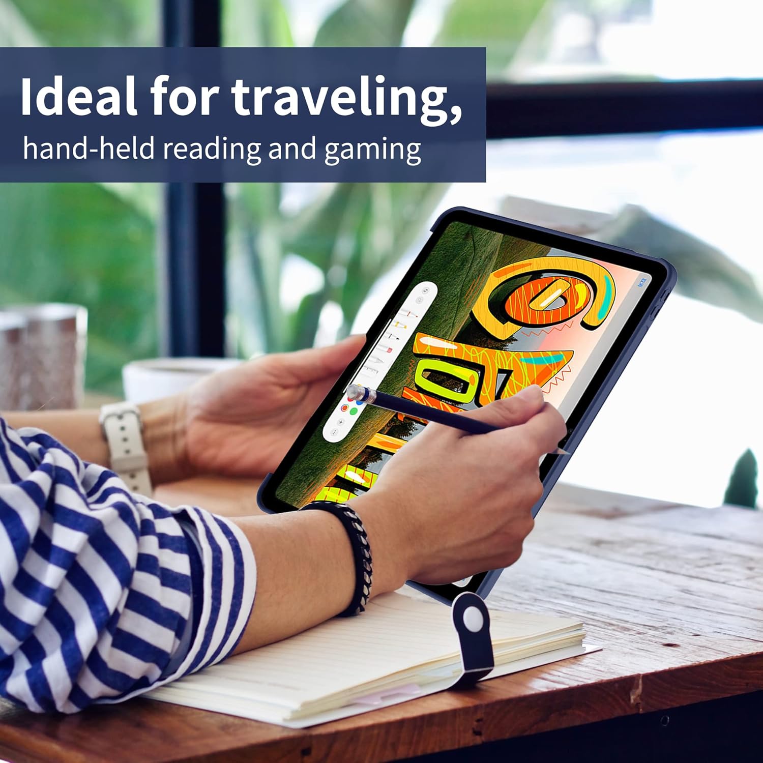 ProtUTab Funda para iPad de 10. generación 2022, funda delgada y triple con soporte para iPad de 10 generación, funda para iPad de 10.9 pulgadas,