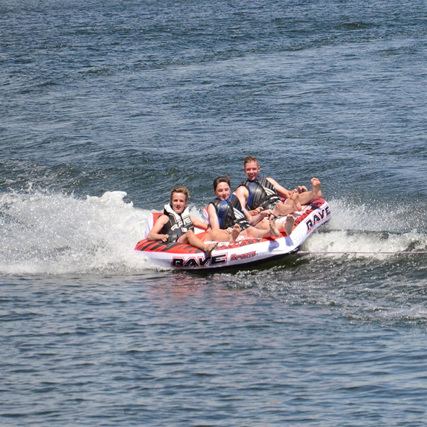 Rave Sports Barco guerrero para 3 personas, rojo