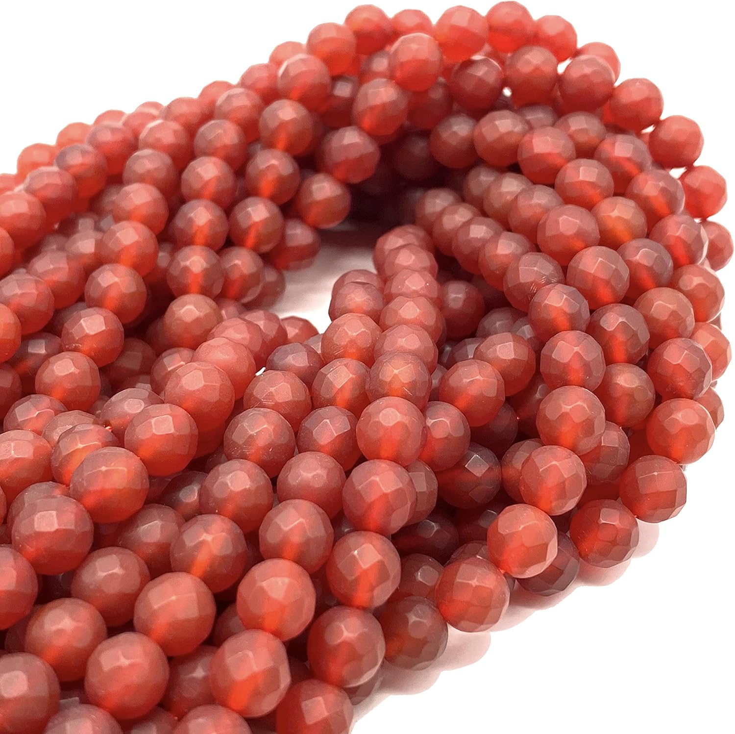 ABCGEMS – Cuentas de cornalina de arándano madagascan con acabado mate (no enceradas, no pulidas) para hacer joyas de piedras preciosas naturales,