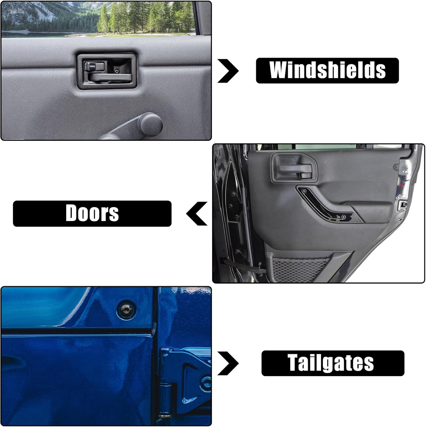 X AUTOHAUX 20 tornillos automáticos para Jeep Wrangler CJ7 YJ TJ 1976-2006 Sujetadores Marco de Parabrisas Bisagras Puerta Tornillo Pernos de Puerta
