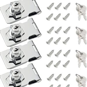 Cerraduras de cerrojo con llave, 2.5 pulgadas, cerrojo de bloqueo con llave con perilla giratoria, cerraduras de gabinete, cerraduras de gabinete Cerraduras de cerrojo con llave, 2.5 pulgadas, cerrojo de bloqueo con llave con perilla giratoria, cerraduras de gabinete, cerraduras de gabinete