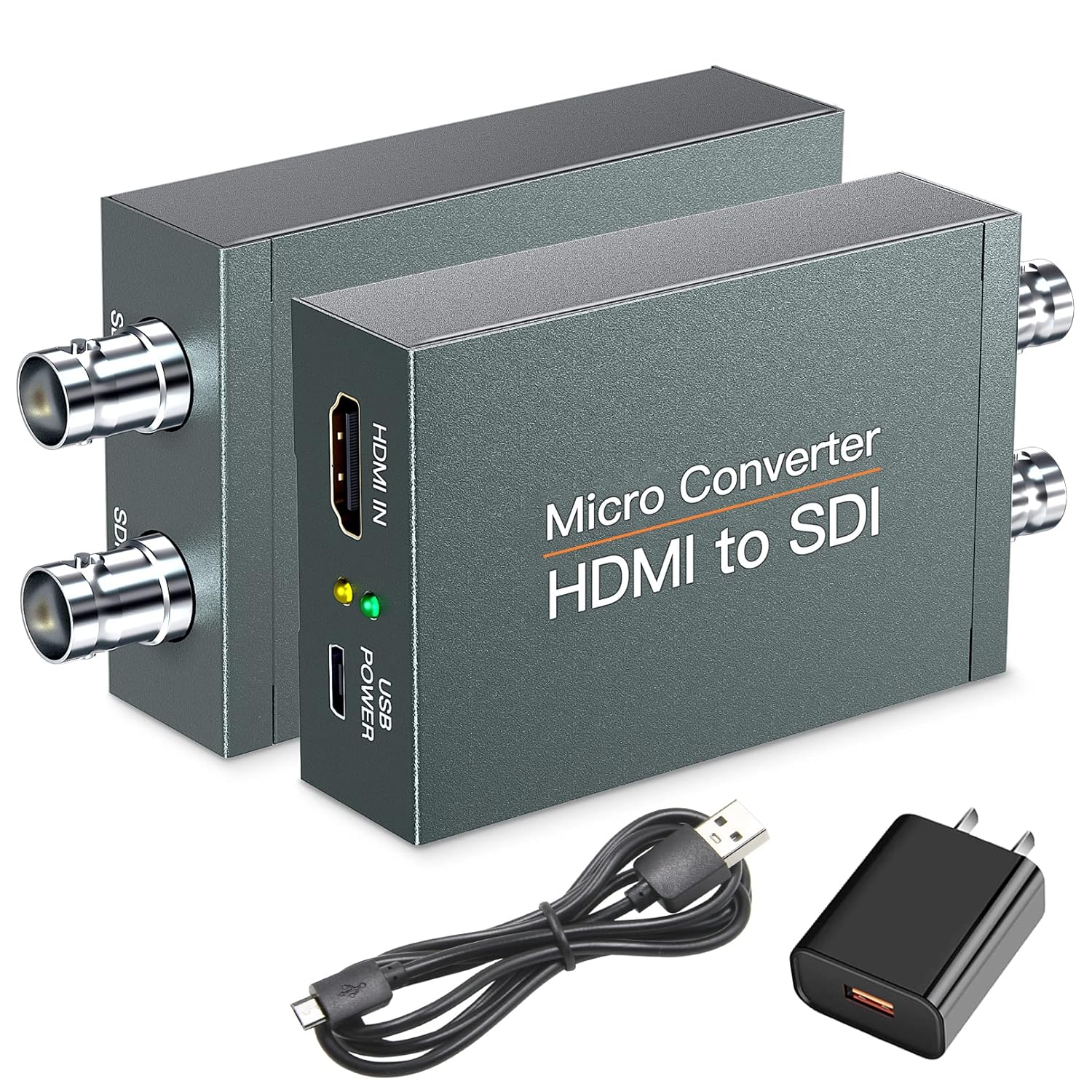 HDMI a SDI, HDMI a 3G-SDIHD-SDI, convertidor de audio 2 vías SDI convertidor adaptador de salida SDI dual soporte 1080P para cámara de cine en casa