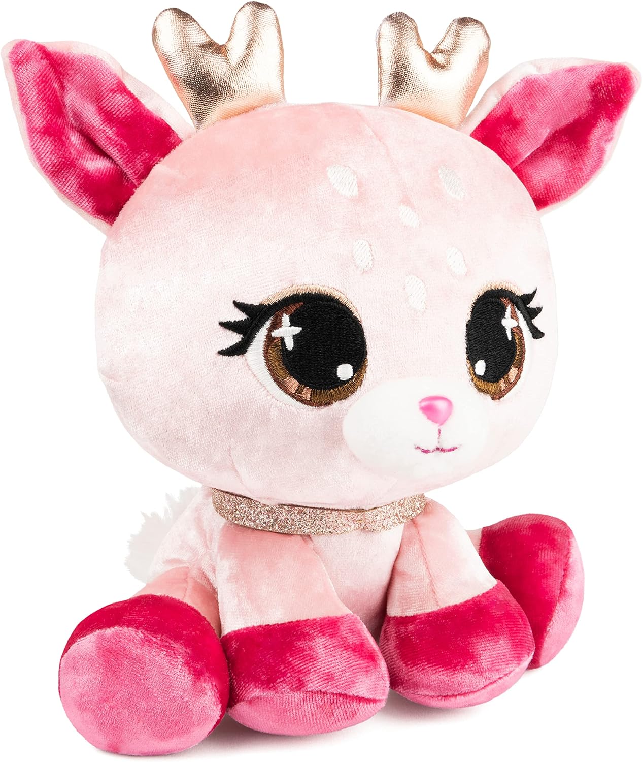 GUND – Peluches P.Lushes de moda de diseñador, venado Lissa Doemi de felpa, diseño rosa y dorado, 6 pulgadas