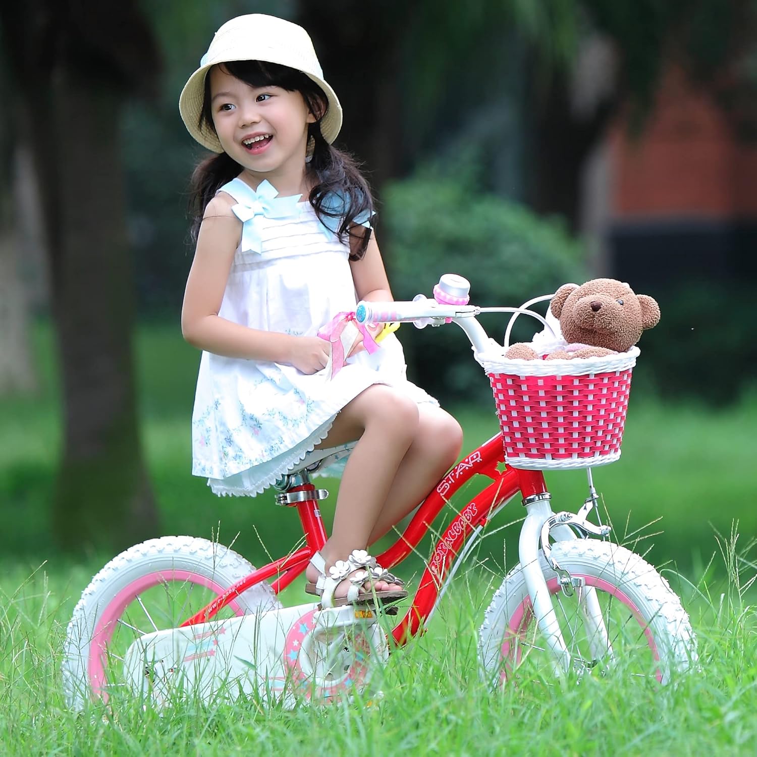 Royalbaby Stargirl – Bicicleta infantil para niñas de 12, 14, 16, 18, 20 pulgadas, con cesta para edades de 3 a 12 años
