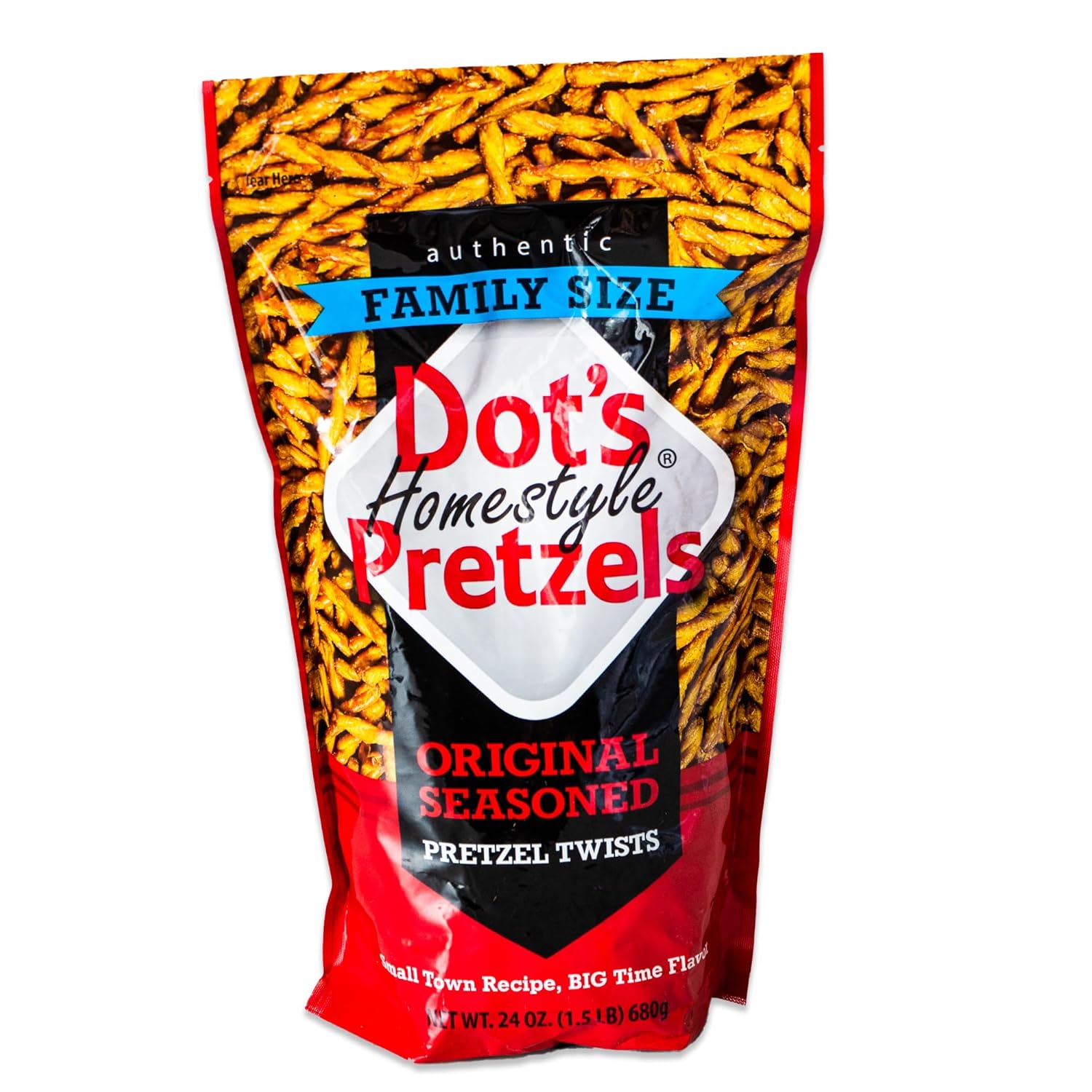 Dot’s Homestyle Pretzels  Twists originales de pretzel sazonado  Gourmet y sabroso  1, bolsa de 24 onzas
