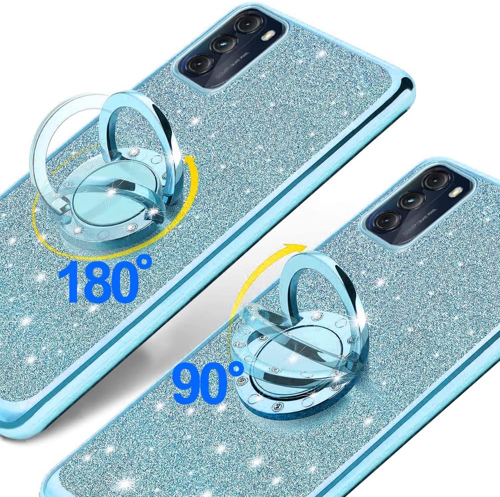 B-wishy Funda protectora para Moto G Stylus 5G 2022 para mujer, con purpurina, cristal, mariposa, corazón, floral, delgada, de TPU de lujo, con