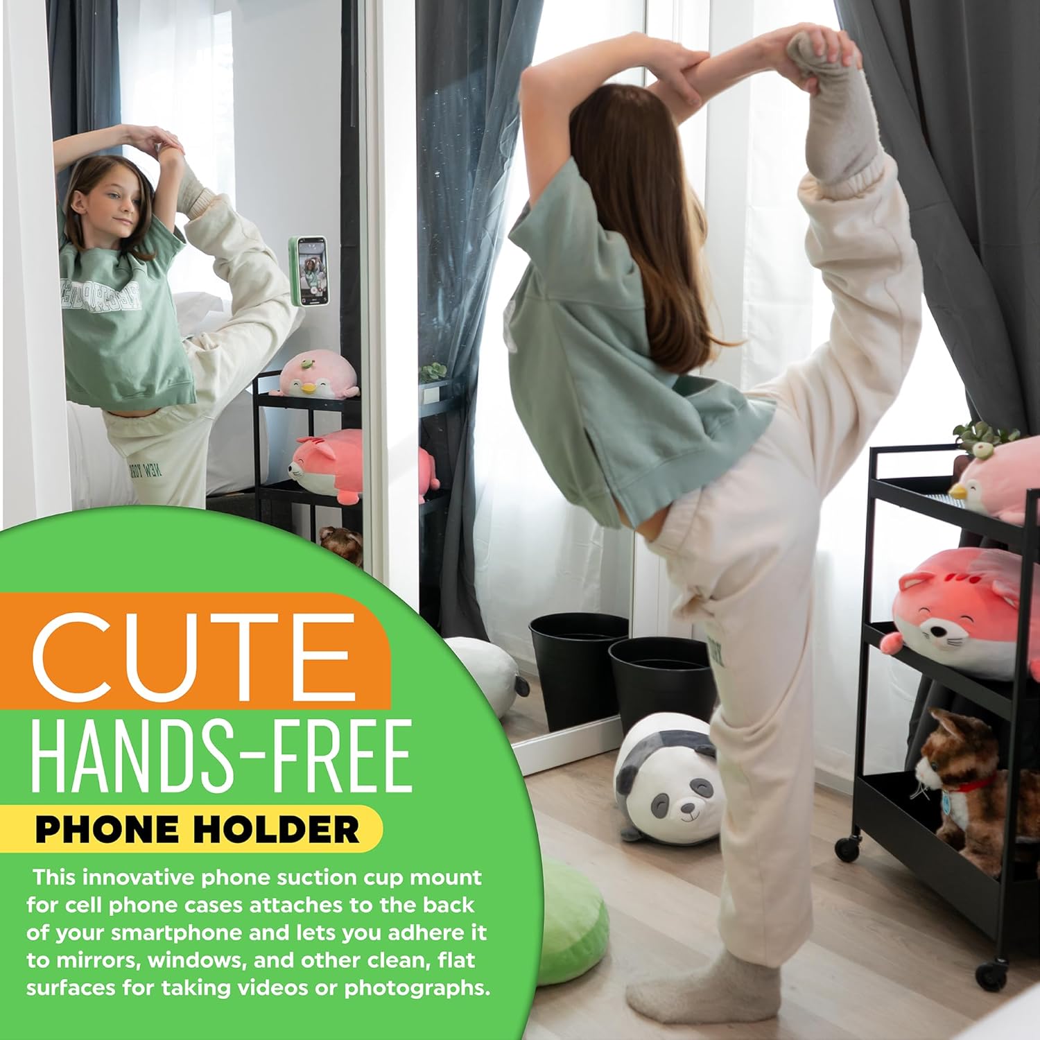 OCTOBUDDY MAX  Funda adhesiva de silicona con succión para teléfono  Compatible con iPhone y Android, soporte antideslizante para accesorios móviles