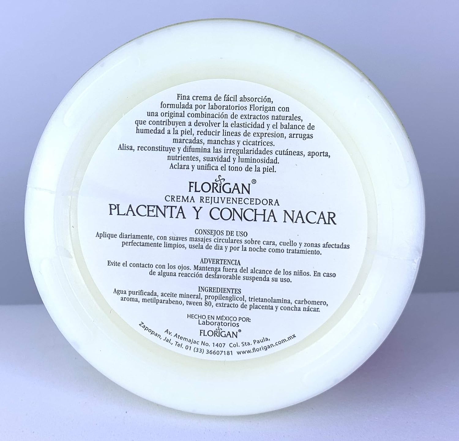 Florigan Crema Placenta y Concha Nacar 350grs