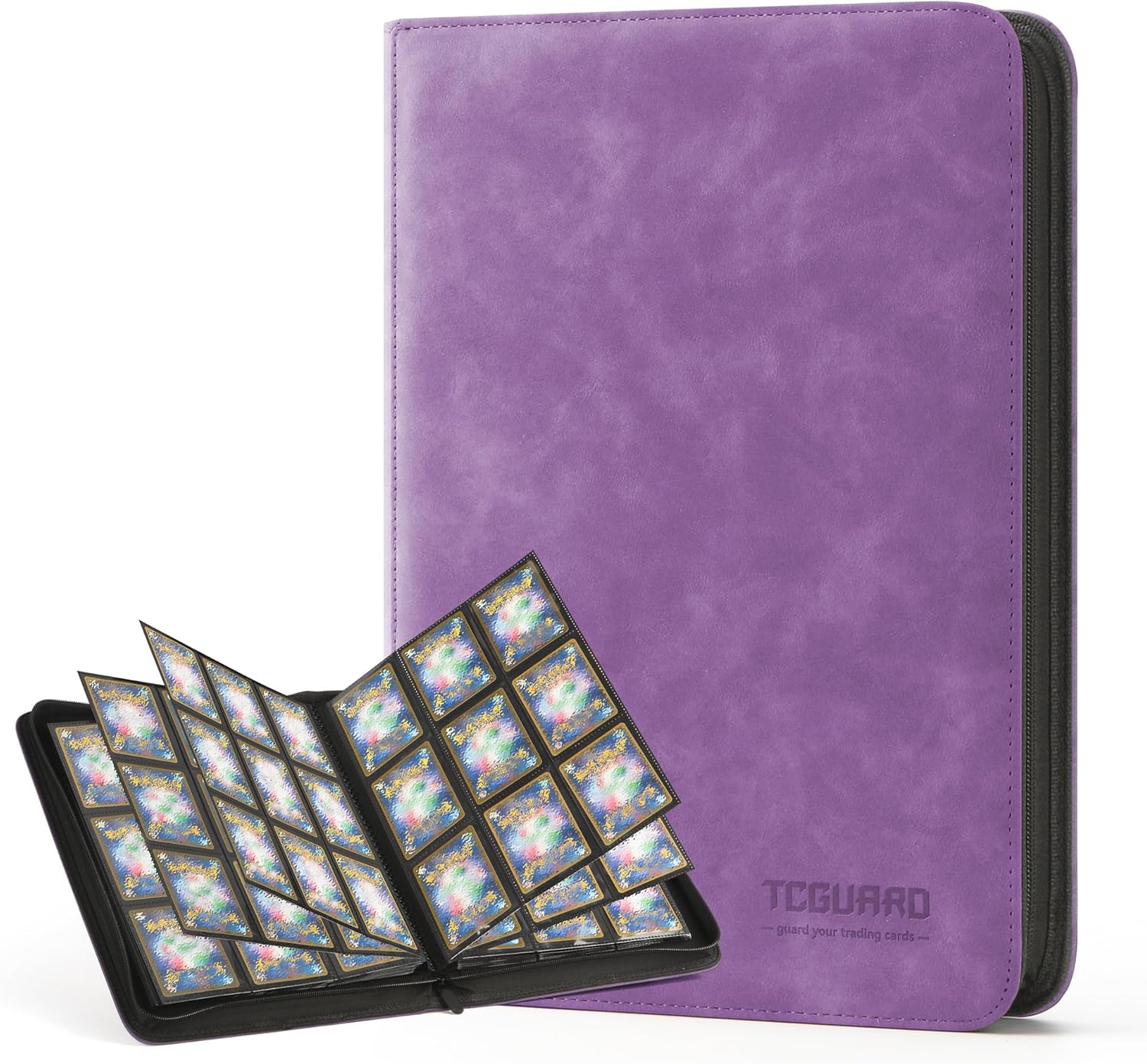 TCGAURD – Carpeta de tarjetas intercambiables, álbum de tarjetas de 9 bolsillos de carga lateral con capacidad para hasta 540 tarjetas, carpeta con
