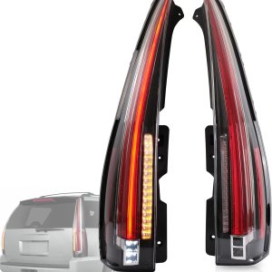 VLAND Luces traseras LED compatibles con Chevy Tahoe SuburbanGMC Yukon 2007-2014, conjunto de lámparas traseras LED completas con señal de giro, 5 VLAND Luces traseras LED compatibles con Chevy Tahoe SuburbanGMC Yukon 2007-2014, conjunto de lámparas traseras LED completas con señal de giro, 5