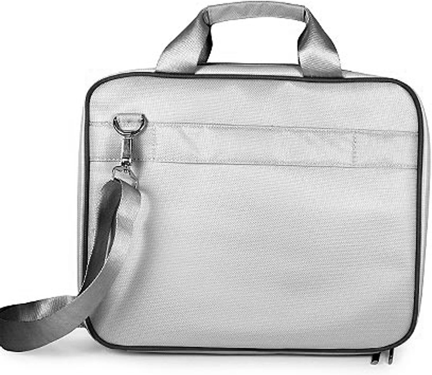 Vangoddy Bolsa de mensajero ligera plateada y negra para Tienda Kindle Fire HD (6, 7, 8, HDX 8.9, 10), HD Kids Edition Tablet