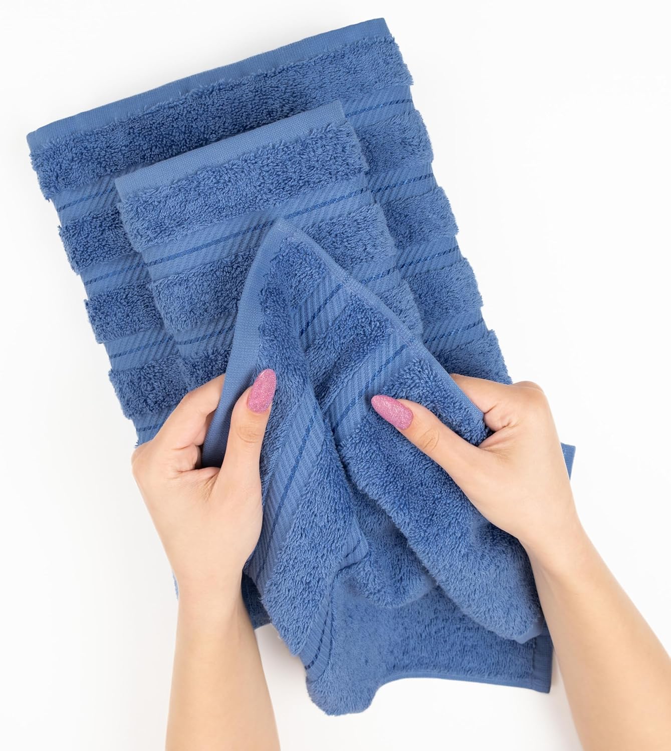 American Soft Linen – Juego de toallas de lujo que incluye 2 toallas de baño, 2 toallas de manos y 2 toallitas, 100% de algodón turco, 6 unidades,