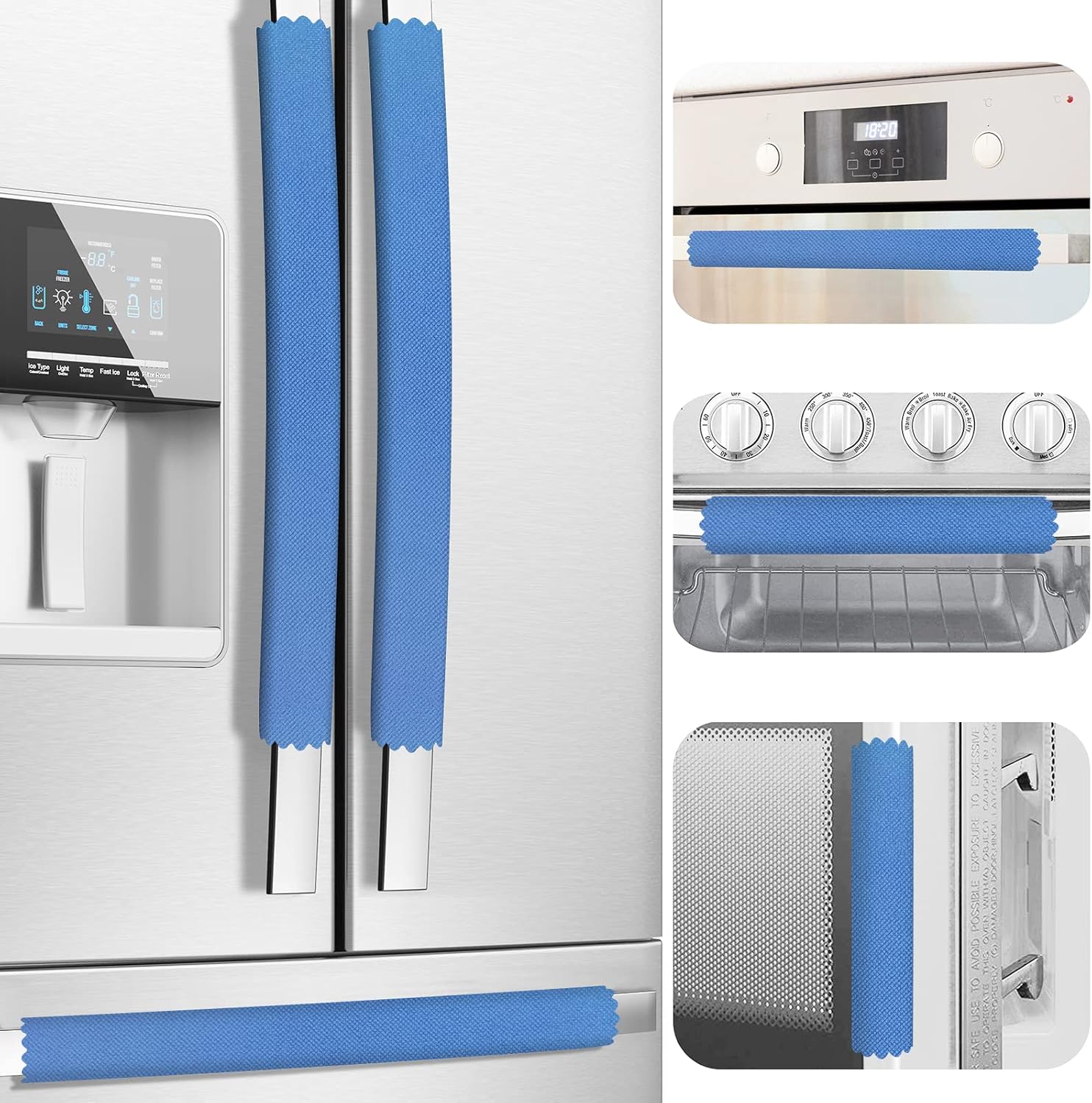 MRKG Juego de 6 fundas para manija de puerta de refrigerador, talla única, mantiene tu aparato de cocina limpio de manchas, goteo, manchas de
