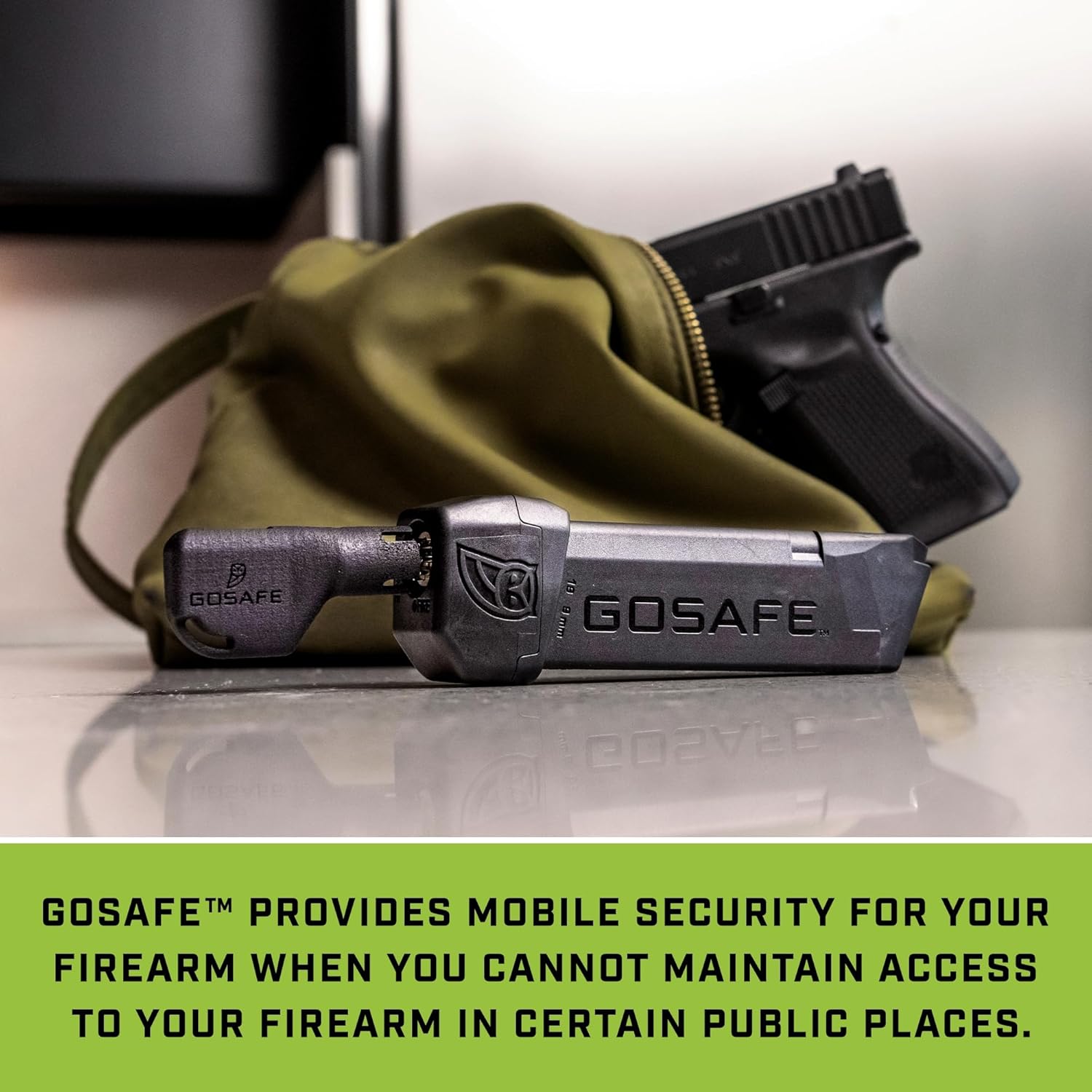 GOSAFE Caja fuerte móvil – Seguridad móvil con cerradura para Glock 17