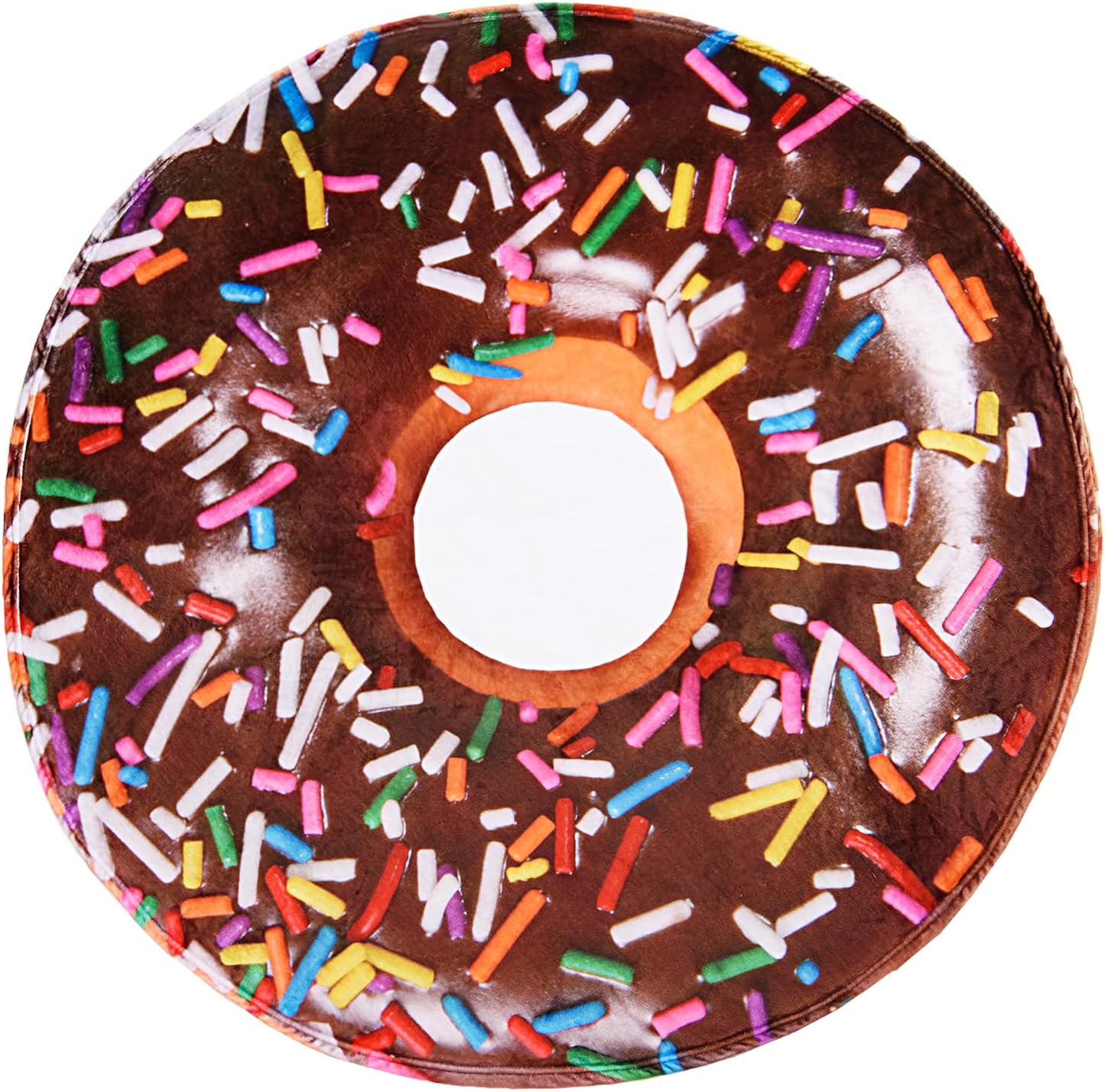 Vessia Manta con estampado de donas marrones, manta realista y divertida de comida para adultos y niños, 300GSM, suave manta gigante de donas para