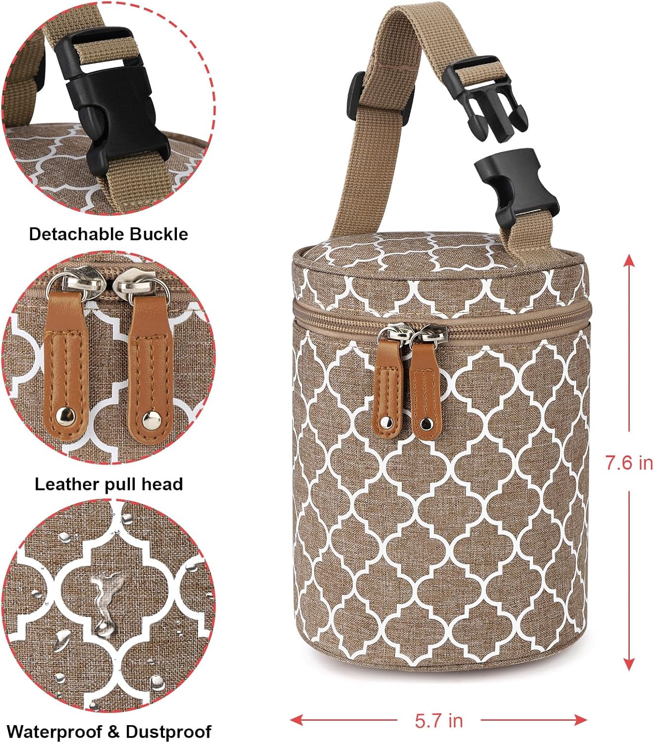 Accmor Bolsa enfriadora de leche materna, bolsas de asas aisladas para biberones, bolsa térmica con calentador de biberones, bolsa para biberones