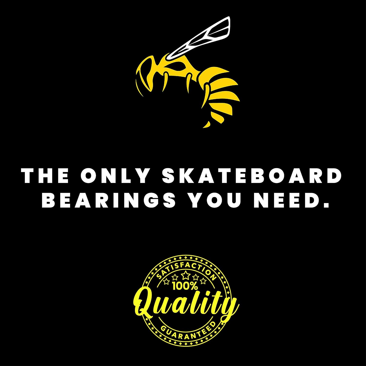 Yellow Jacket Rodamientos de patineta premium  Recubierto de titanio, bolas de cerámica  Pro Longboard  Alta velocidad, precisión para patinetas,
