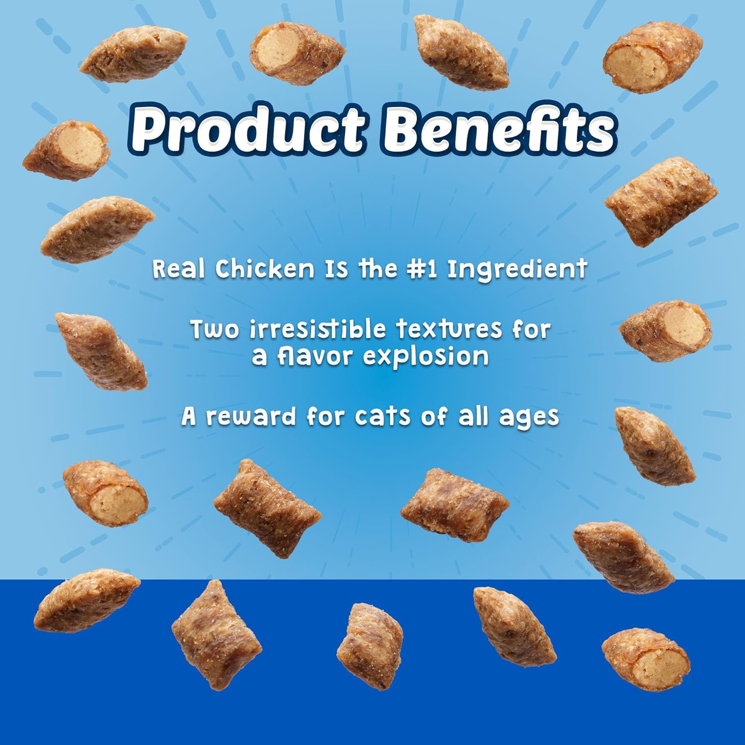Blue Buffalo – Premios crujientes Bursts para gatos, de pollo, tarro de 340,1 g