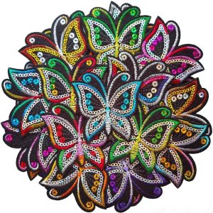 Qingxi Charm 24 parches bordados de lentejuelas de colores surtidos para coserplanchar en ropa, sombrero, pantalones, zapatos, cortina, decoración Qingxi Charm 24 parches bordados de lentejuelas de colores surtidos para coserplanchar en ropa, sombrero, pantalones, zapatos, cortina, decoración