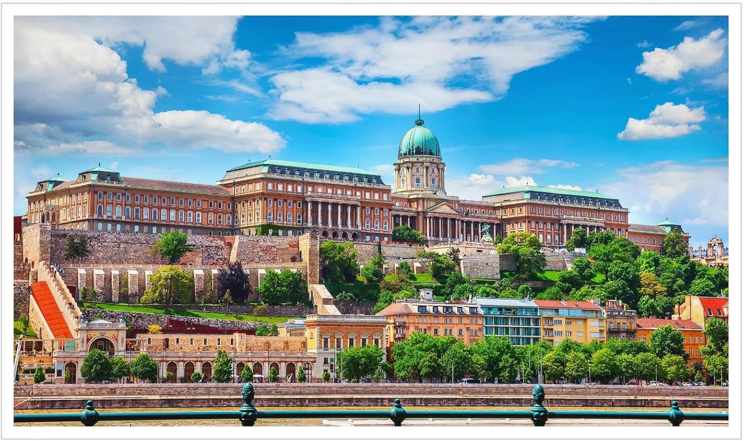 ewfas Buda Palace Hungría – Lienzo decorativo para pared, para sala de estar, dormitorio, oficina, paisaje, impresión, póster sin marco, 36 x 20