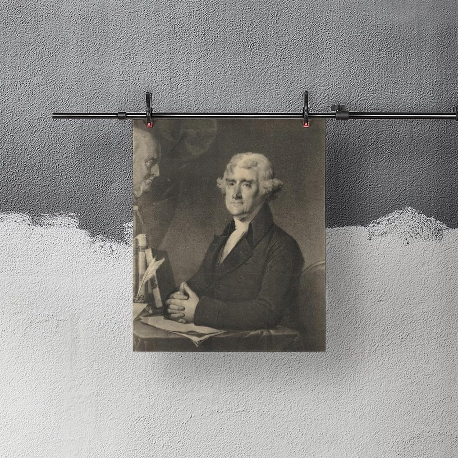 Posterazzi Thomas Jefferson 1743 a 1826 Tercer Presidente de los Estados Unidos y un padre fundador Lienzo Póster Cuadro Moderno Oficina Familiar