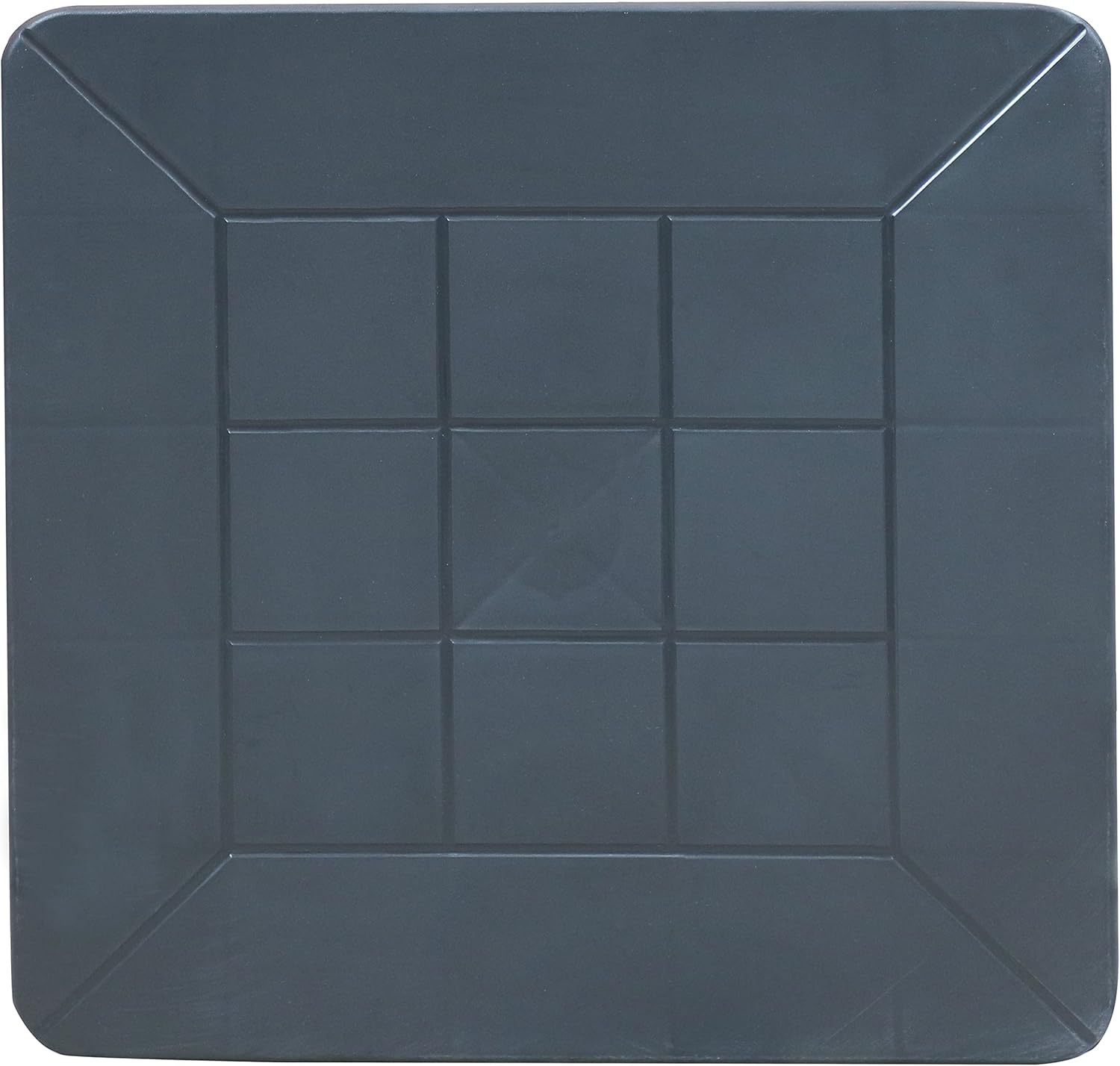 Sunnydaze Mesa auxiliar cuadrada de plástico para interiores y exteriores de 18 pulgadas, juego de 4, color gris