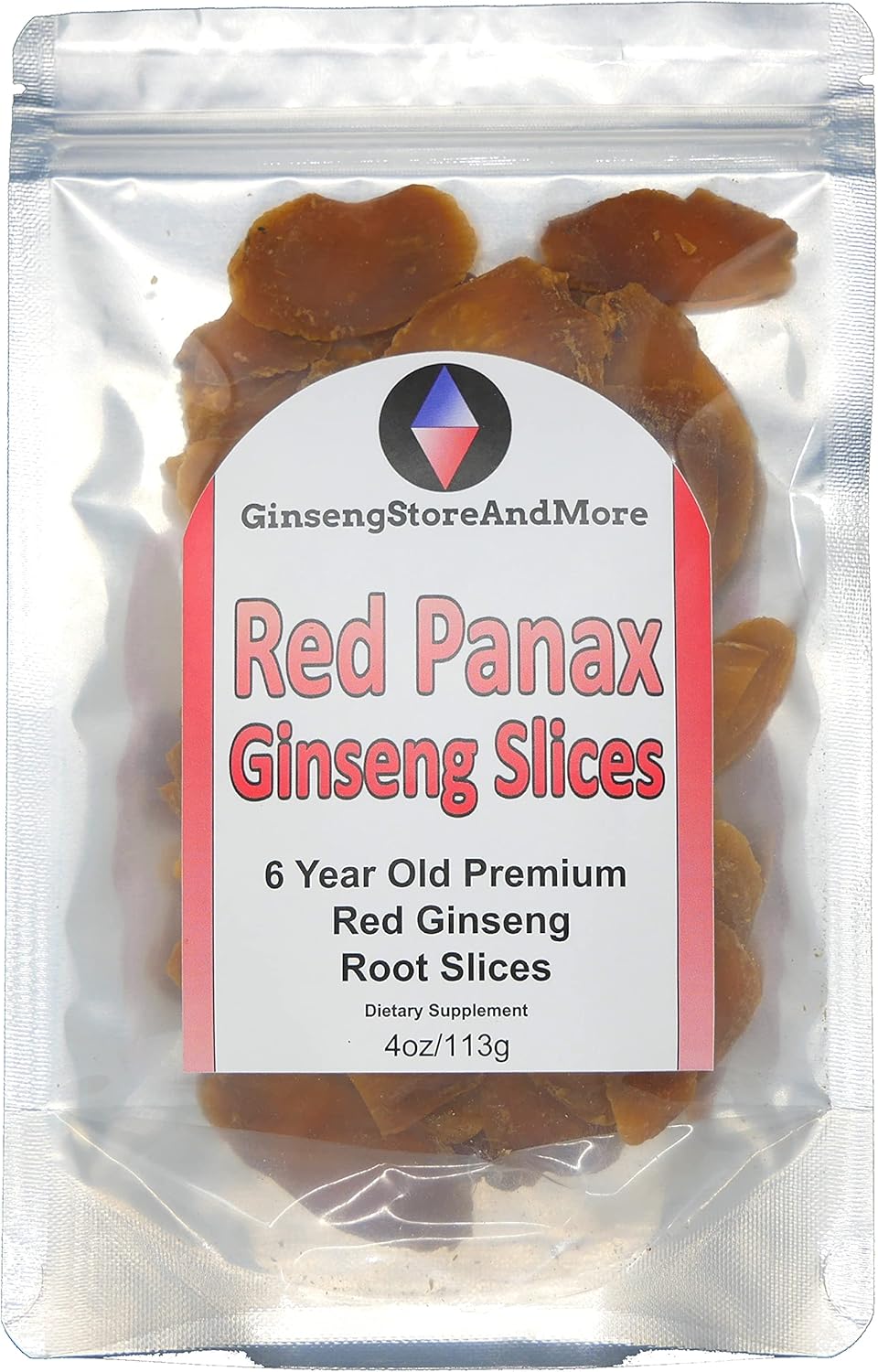 Rebanadas de ginseng Panax rojo  Raíces enteras de 6 años  Ginseng rojo coreano  Grado premium, muy grande y sin azúcar  Ginsenósidos altos para