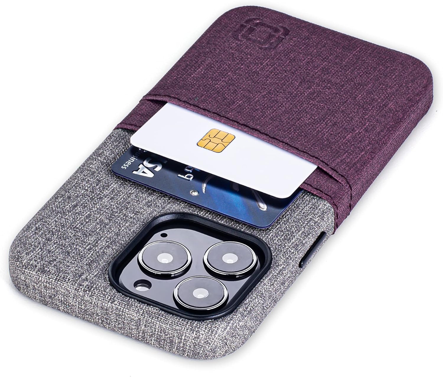 Dockem Funda tipo cartera para iPhone 13 Pro con placa metálica integrada para montaje magnético y 2 bolsillos para tarjetas de crédito Luxe M2,